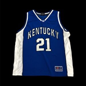 Kentucky Wildcats Basketball Jersey Mens XL Blue White NCAA Colosseum 21 UK Vtg